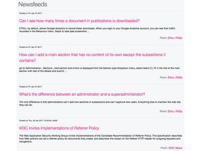 Platypus newsfeed